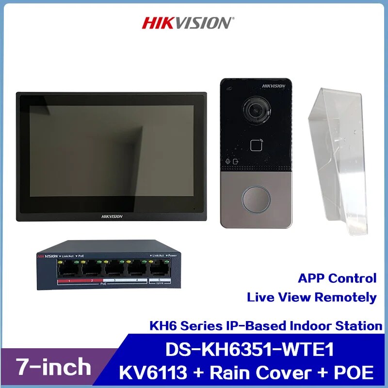 Hikvision KH6 ø IP  ǳ ̼ DS-KH6351-WTE1,   , ¦ ̼  ī޶ ̺ 